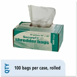 AbilityOne 8105013994791, SKILCRAFT Heavy-Duty Shredder Bags, 20 gal Capacity, 100/Box