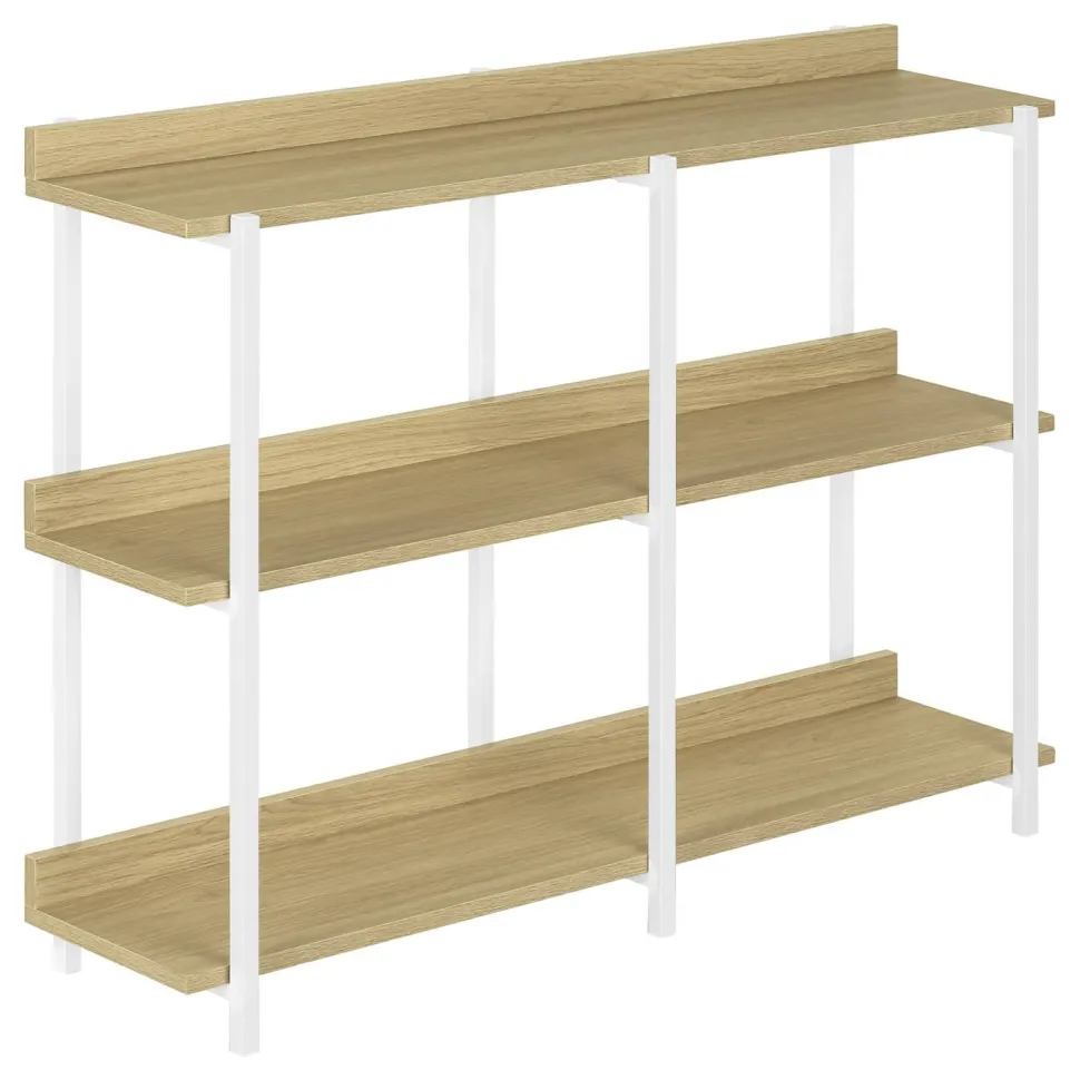 Accent Table, Console, Entryway, Narrow, Sofa, Living Room, Bedroom, Natural Laminate, Black Metal, Contemporary, Modern
