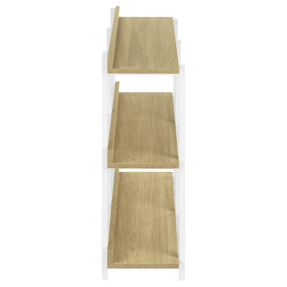 Accent Table, Console, Entryway, Narrow, Sofa, Living Room, Bedroom, Natural Laminate, Black Metal, Contemporary, Modern