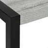 Accent Table, Side, End, Narrow, Small, 2 Tier, Living Room, Bedroom, Grey Laminate, Black Metal, Contemporary, Modern