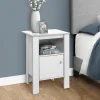 Accent Table, Side, End, Nightstand, Lamp, Storage, Living Room, Bedroom, White Laminate, Transitional