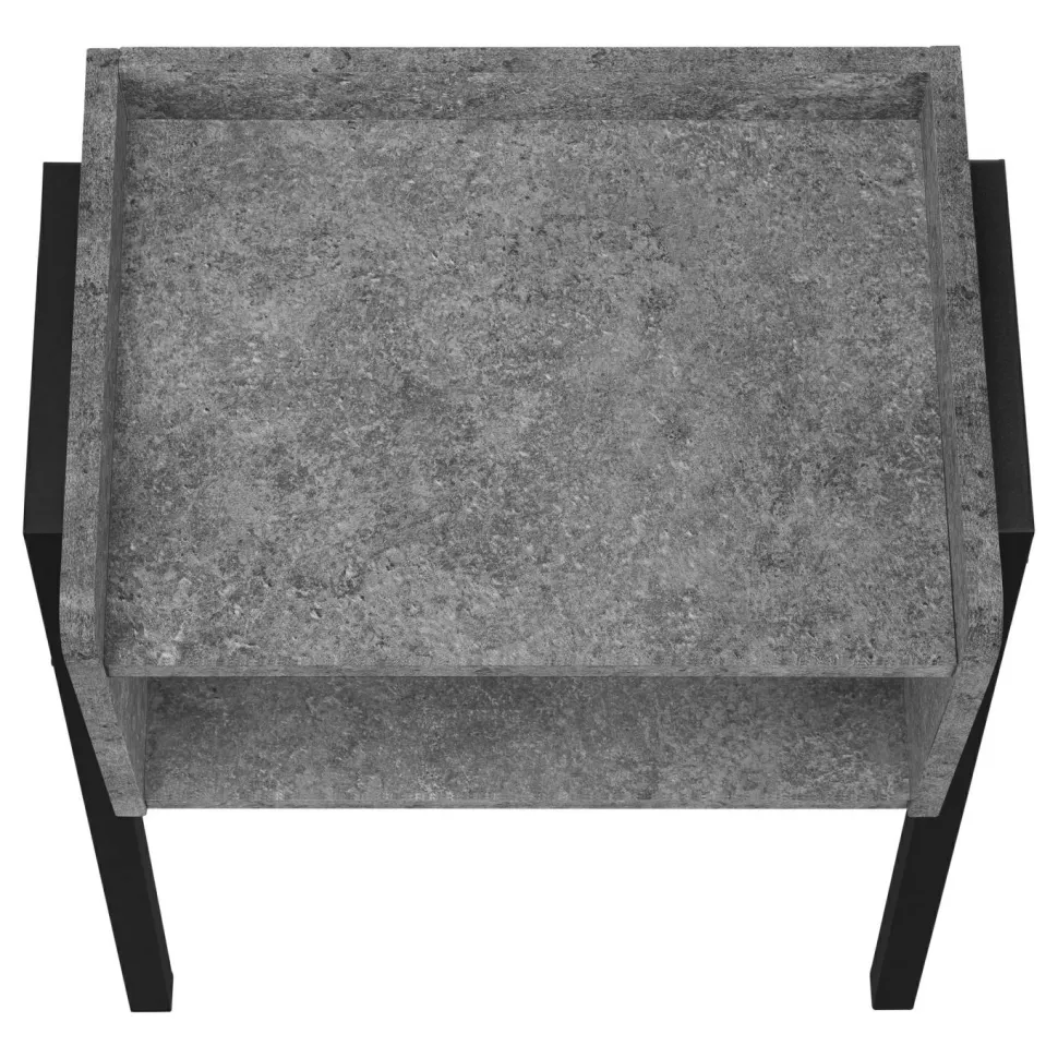 Accent Table, Side, End, Nightstand, Lamp, Living Room, Bedroom, White Laminate, Contemporary, Modern