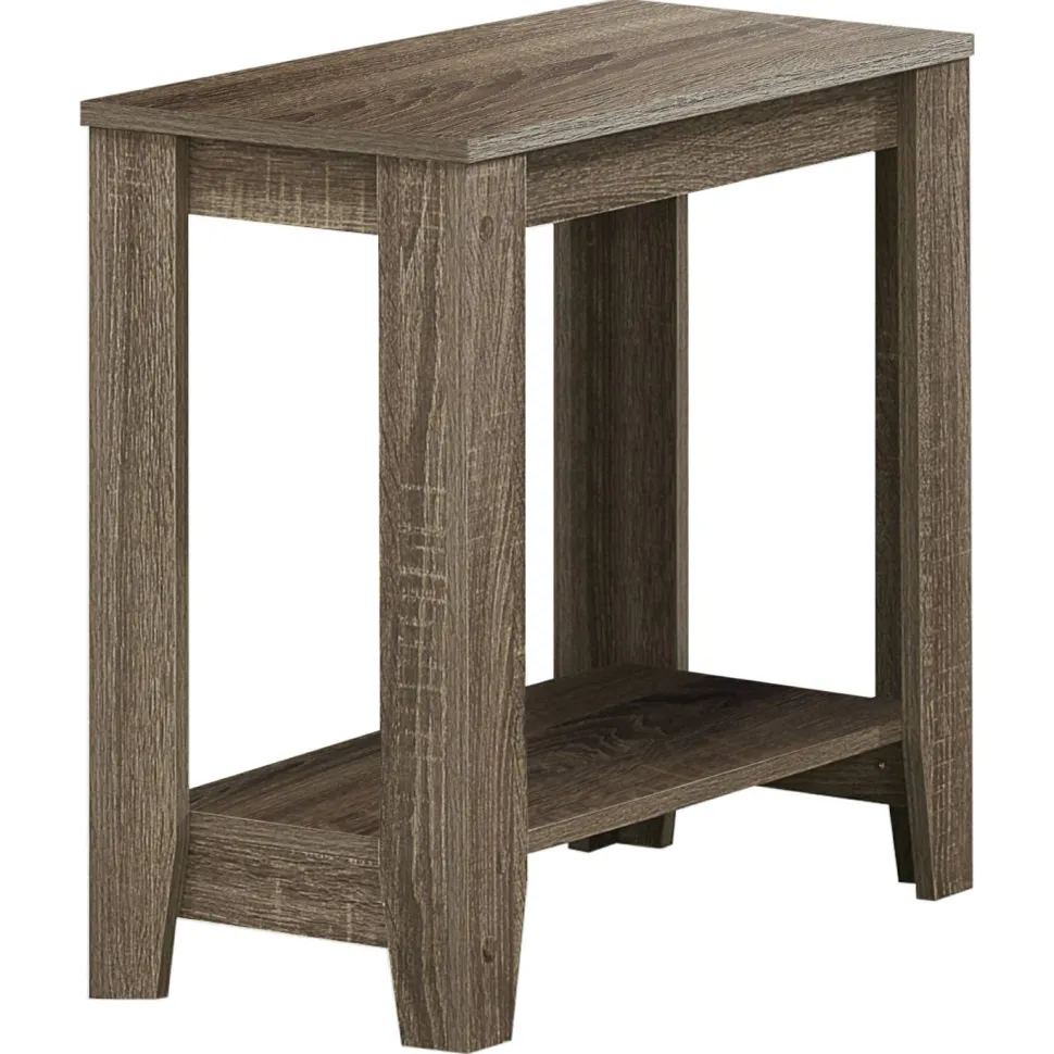 Accent Table, Side, End, Nightstand, Lamp, Living Room, Bedroom, Brown Laminate, Transitional