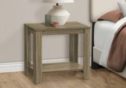 Accent Table, Side, End, Nightstand, Lamp, Living Room, Bedroom, Brown Laminate, Transitional