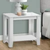 Accent Table, Side, End, Nightstand, Lamp, Living Room, Bedroom, White Laminate, Transitional
