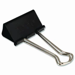 ACCO Binder Clips, Large, Black, Box Of 12
