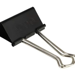 ACCO Binder Clips, Large, Black, Box Of 12