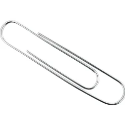 ACCO Paper Clips, Box Of 100, Jumbo, 90% Recycled, Silver