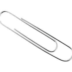 ACCO Paper Clips, Box Of 100, Jumbo, 90% Recycled, Silver