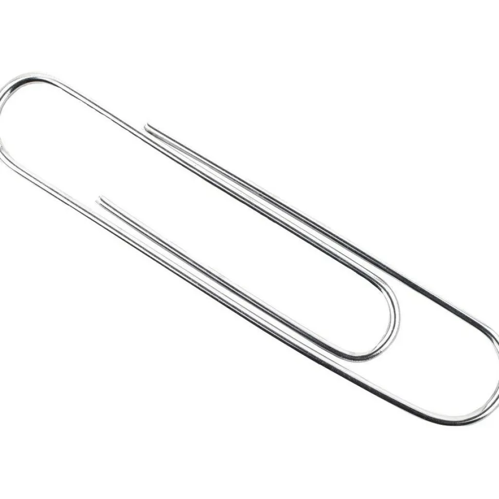 ACCO Paper Clips, Box Of 100, Jumbo, 90% Recycled, Silver