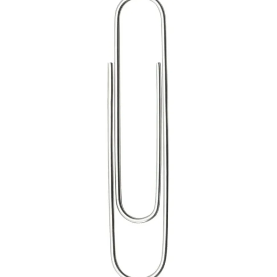 ACCO Paper Clips, Jumbo, Smooth, Silver, 20-Sheet Capacity, 100 Clips/Box, 10 Boxes/Pack