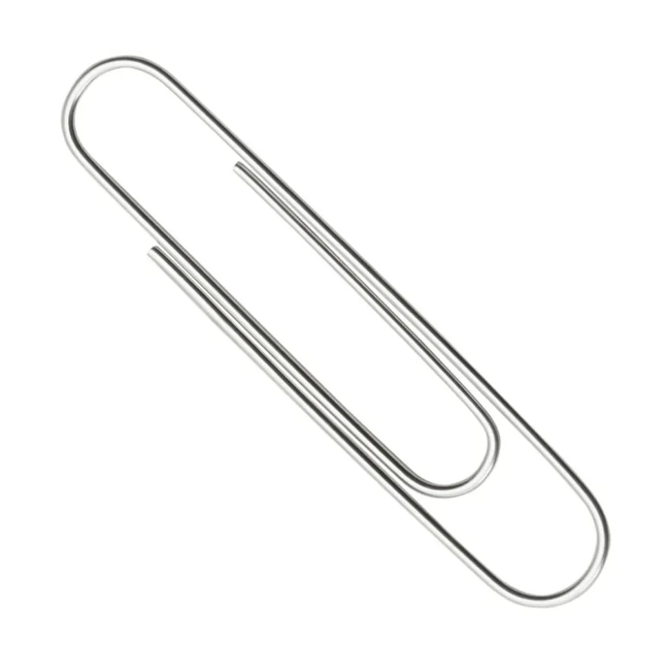 ACCO Paper Clips, Jumbo, Smooth, Silver, 20-Sheet Capacity, 100 Clips/Box, 10 Boxes/Pack