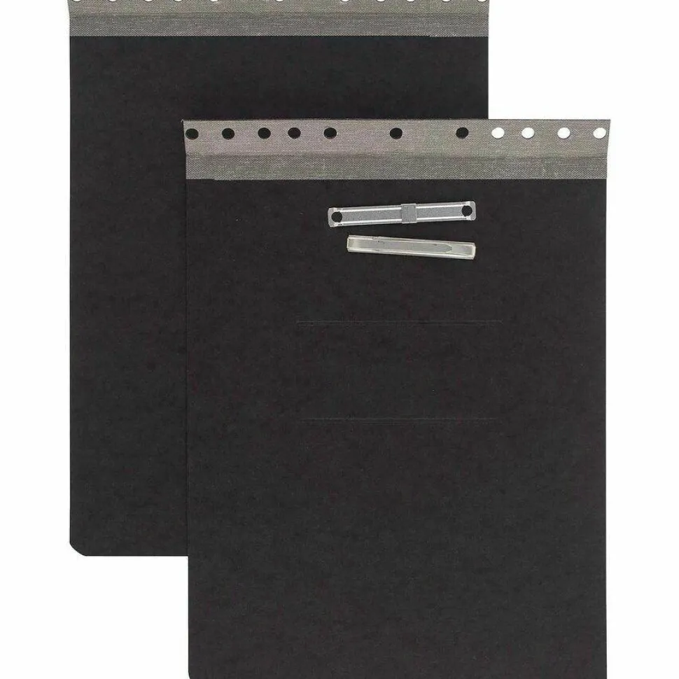 ACCO Pressboard Report Cover, Letter Size, 60% Recycled, Top Hinge, 2" Capacity, Black