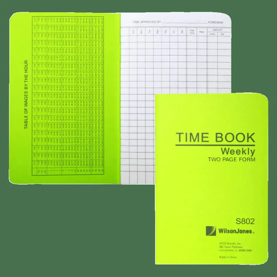 ACCO / Wilson Jones Foreman's Pocket-Size Time Book, 2 Pages Per Week, 6.75" x 4.12"