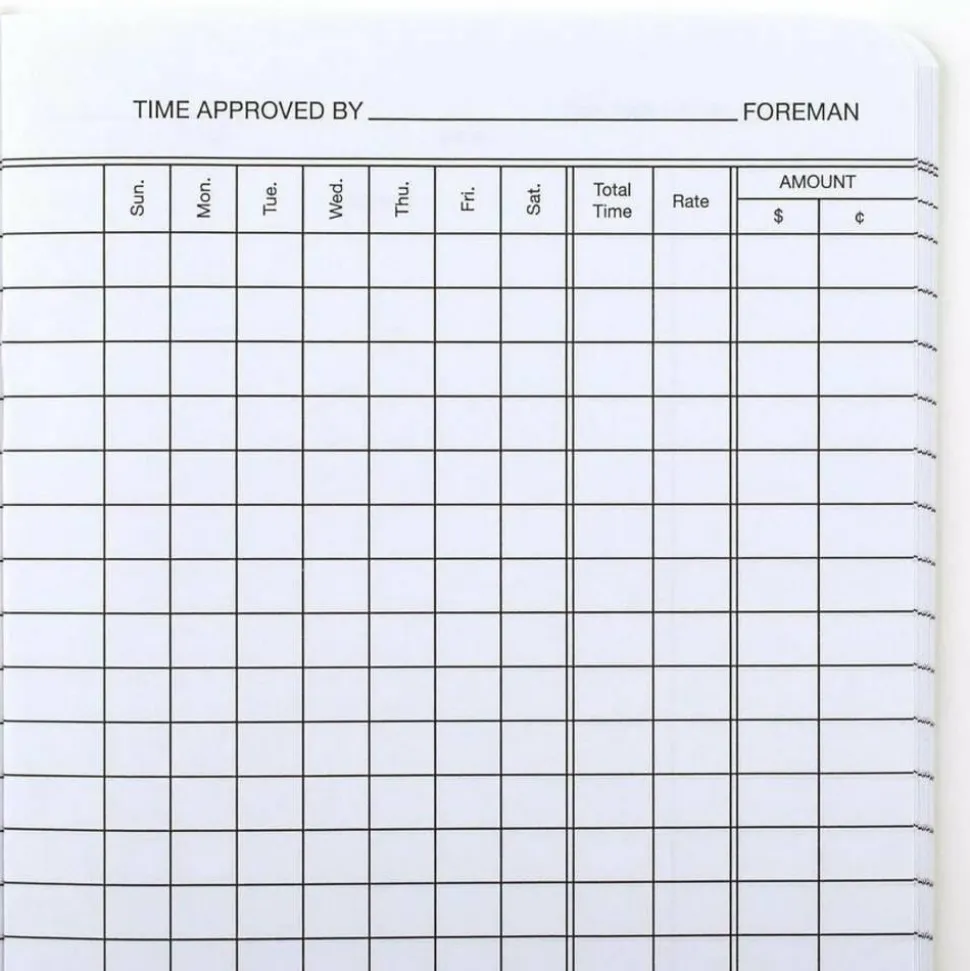 ACCO / Wilson Jones Foreman's Pocket-Size Time Book, 2 Pages Per Week, 6.75" x 4.12"