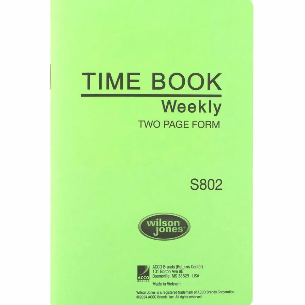 ACCO / Wilson Jones Foreman's Pocket-Size Time Book, 2 Pages Per Week, 6.75" x 4.12"