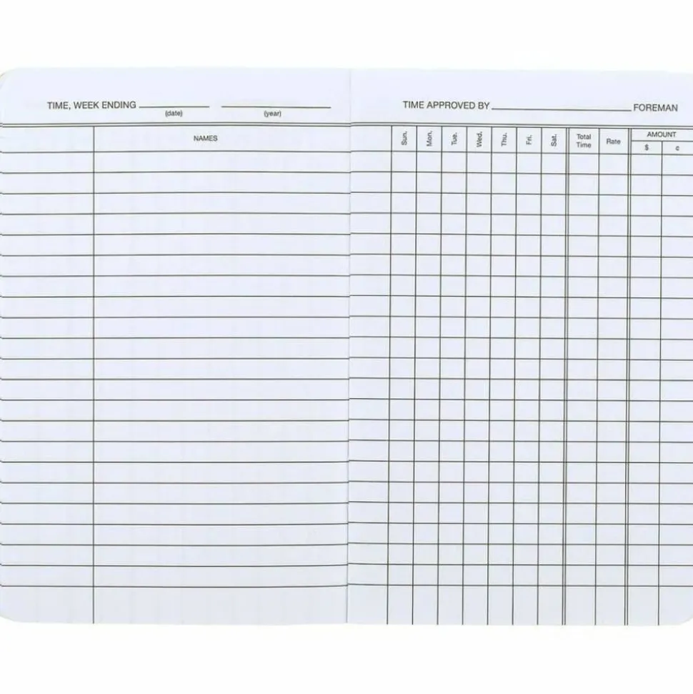 ACCO / Wilson Jones Foreman's Pocket-Size Time Book, 2 Pages Per Week, 6.75" x 4.12"
