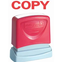 AccuStamp Accu-Stamp Pre-Inked Message Stamp, Copy, Red (AbilityOne 7520-01-207-4108)