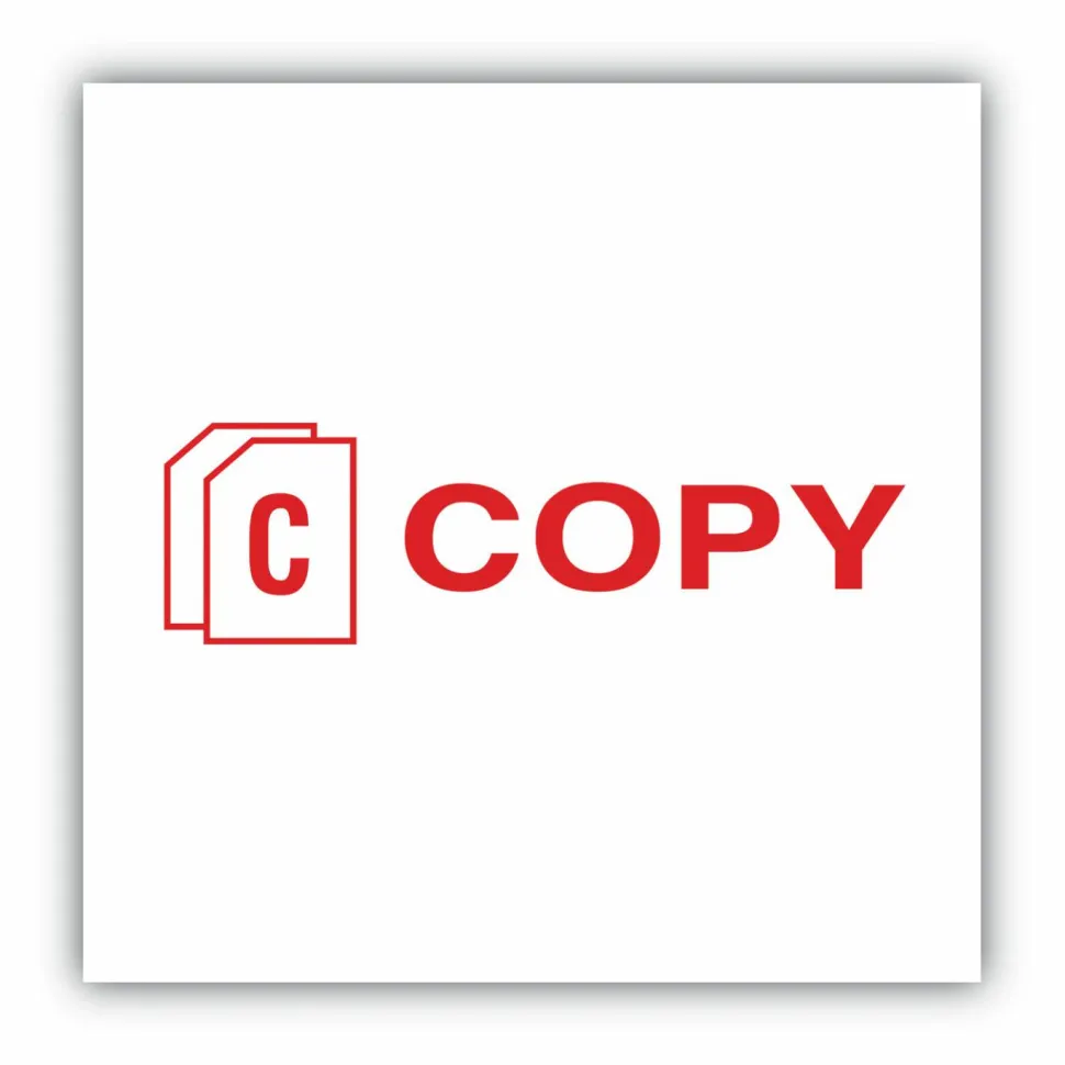 AccuStamp Accu-Stamp Pre-Inked Shutter Stamp, 1/2" x 1-5/8" Impression, Red