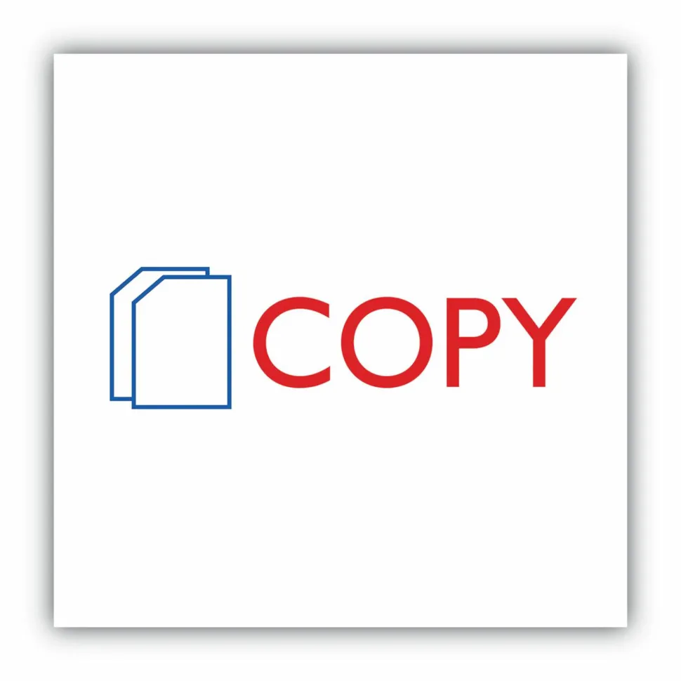 AccuStamp2 Copy Stamp, Shutter Pre-Inked Two-Color Copy Stamp, 1/2" x 1-5/8" Impression, Red/Blue Ink
