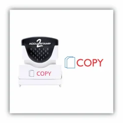 AccuStamp2 Copy Stamp, Shutter Pre-Inked Two-Color Copy Stamp, 1/2
