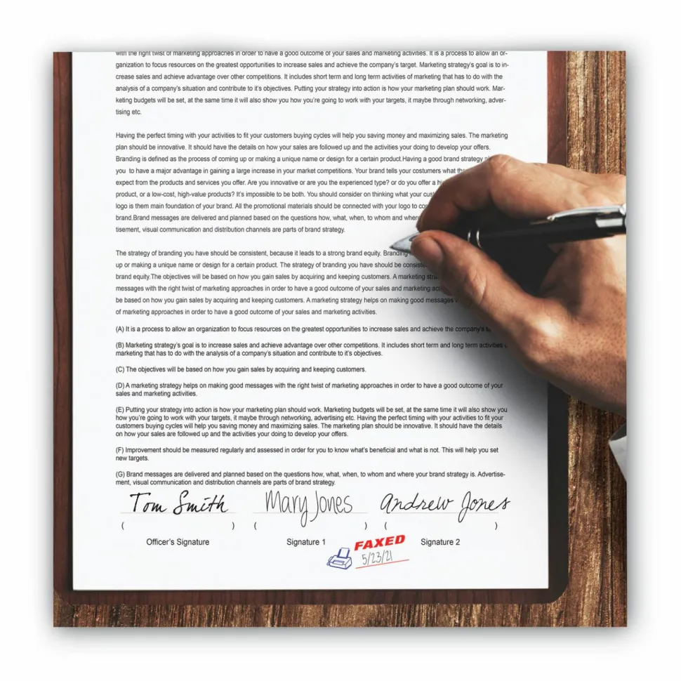 AccuStamp2 Pre-Inked Message Stamp, "Faxed", Red/Blue