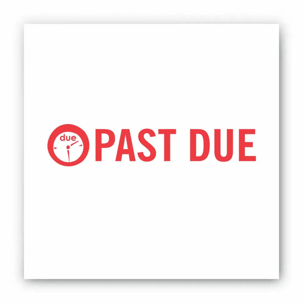 ACCUSTAMP2 Pre-Inked Shutter Stamp, Red, PAST DUE, 1.63 x 0.5