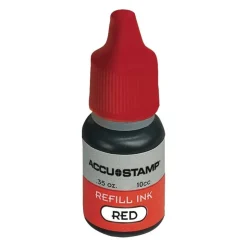 AccuStamp Refill Ink For Pre-Inked Stamps, Red
