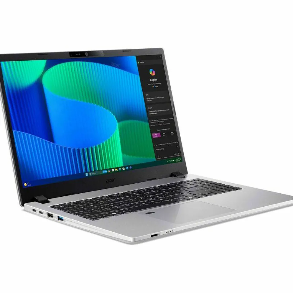 Acer TravelMate P2 15 TMP215-55 TMP215-55-59QK 15.6" Notebook - Full HD - 60 Hz - Intel Core 5 120U - 16 GB - 512 GB SSD - English Keyboard - Silver