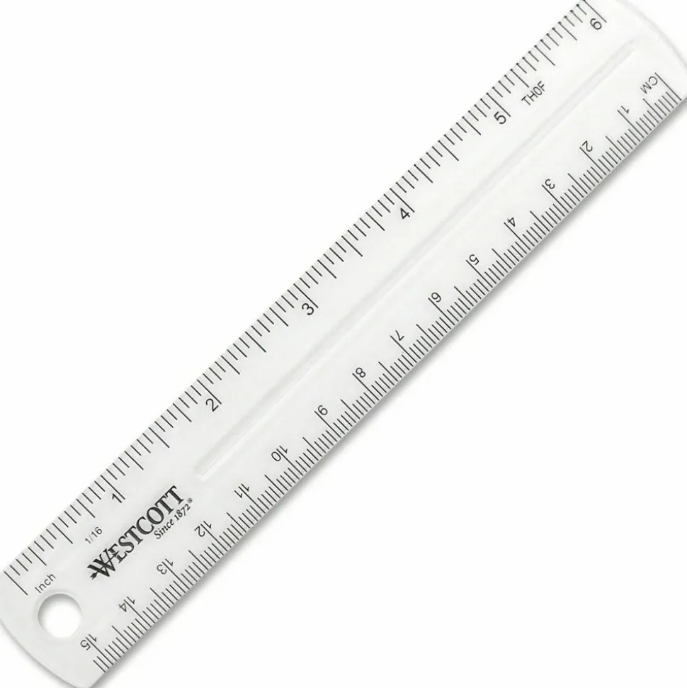 Acme Durable Plastic 6" Clear Ruler