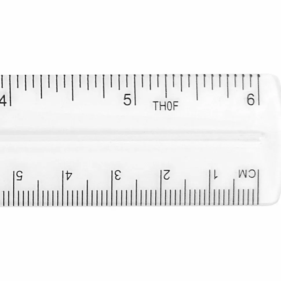 Acme Durable Plastic 6" Clear Ruler