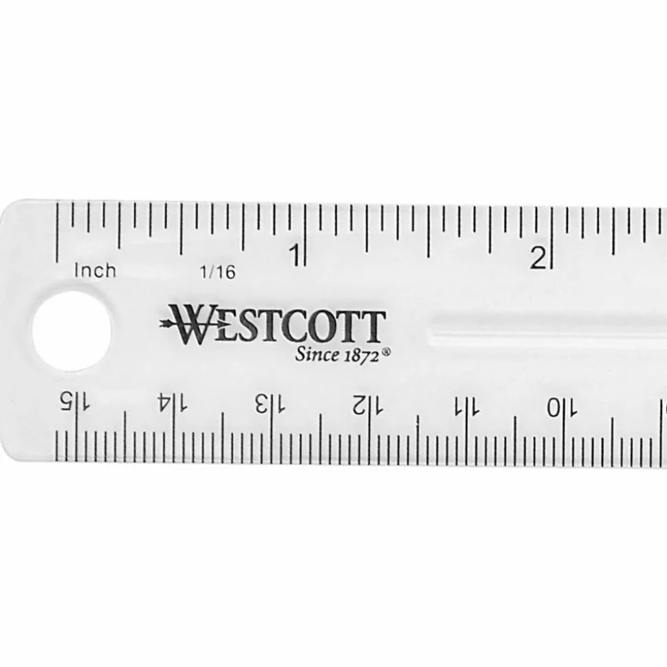 Acme Durable Plastic 6" Clear Ruler