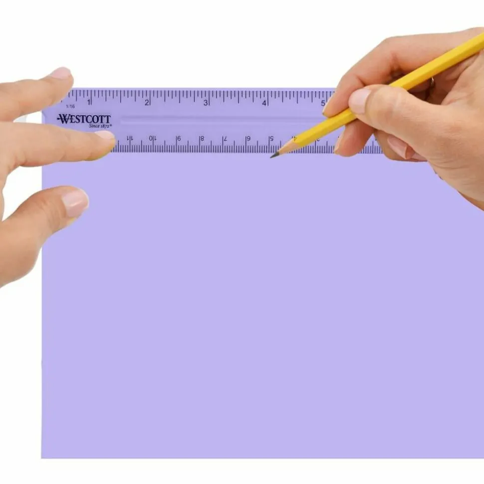 Acme Durable Plastic 6" Clear Ruler