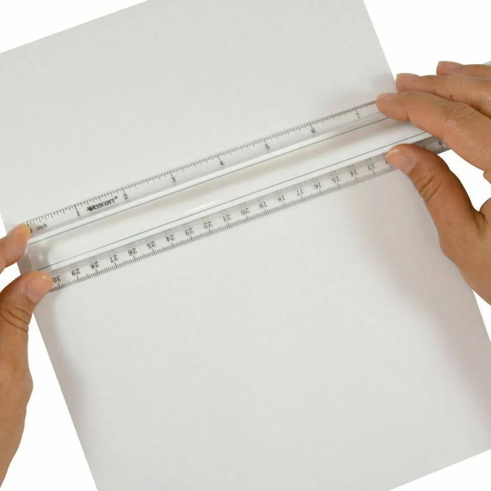 Acme Magnifying Ruler, Clear, 12"