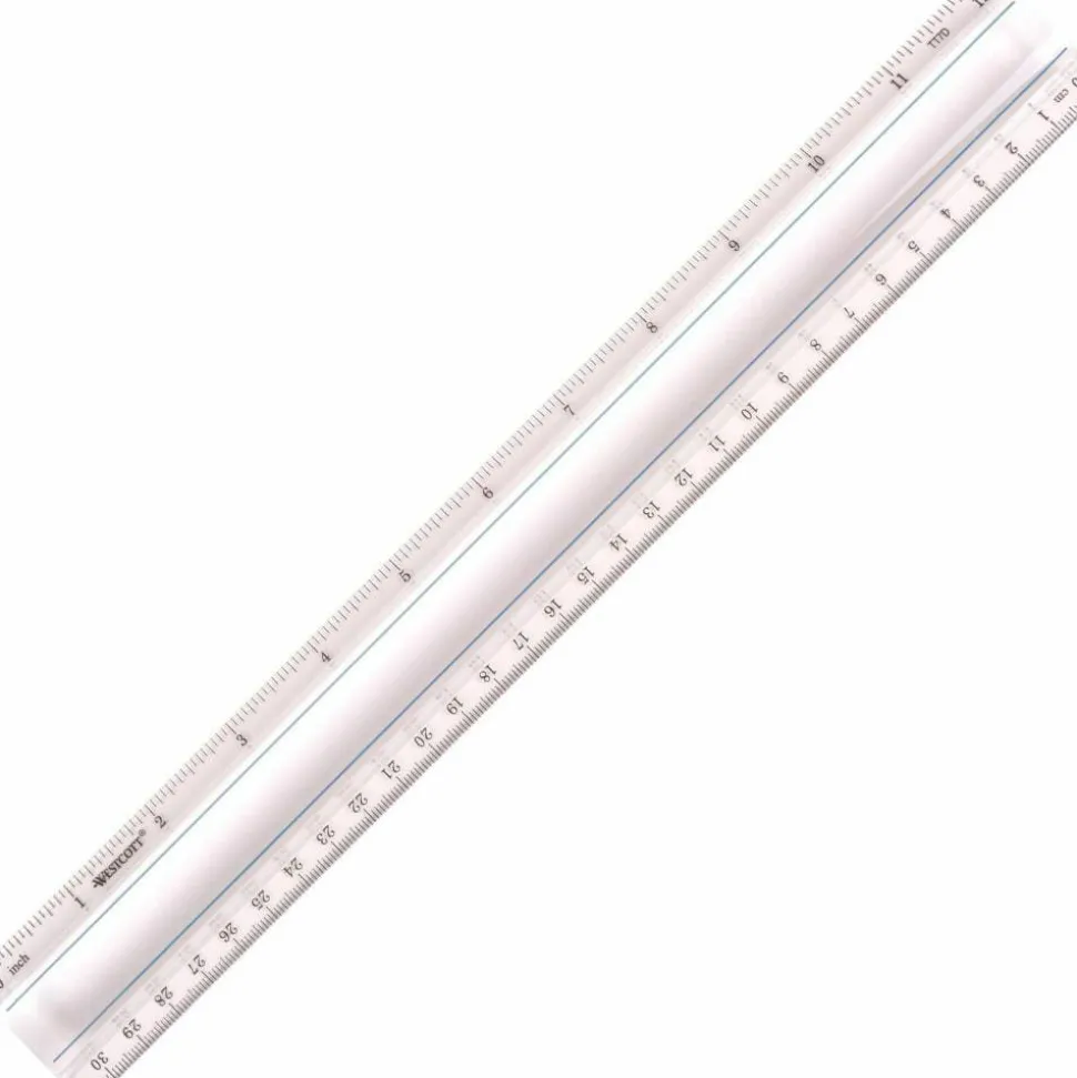 Acme Magnifying Ruler, Clear, 12"