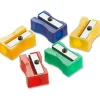 Acme United Plastic Manual Pencil Sharpener, Assorted Colors, Pack Of 24