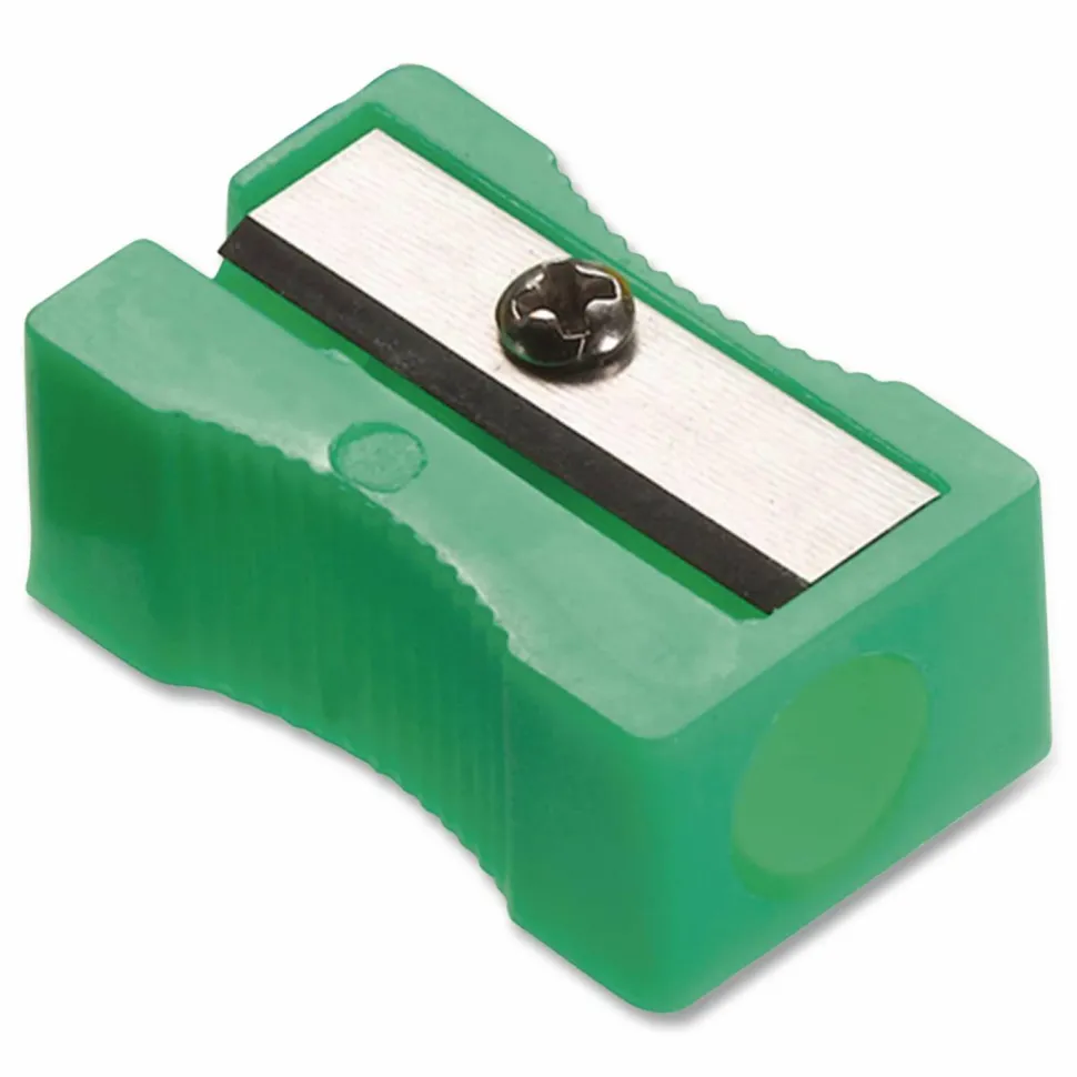 Acme United Plastic Manual Pencil Sharpener, Assorted Colors, Pack Of 24