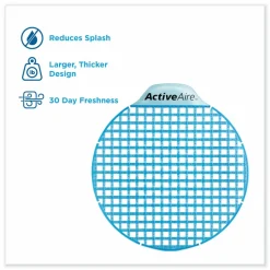 ActiveAire Low Splash Deodorizer Urinal Screen, Coastal Breeze, Pack Of 12