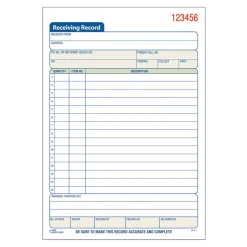 Adams Carbonless 2-Part Receiving Record Book, 5 9/16