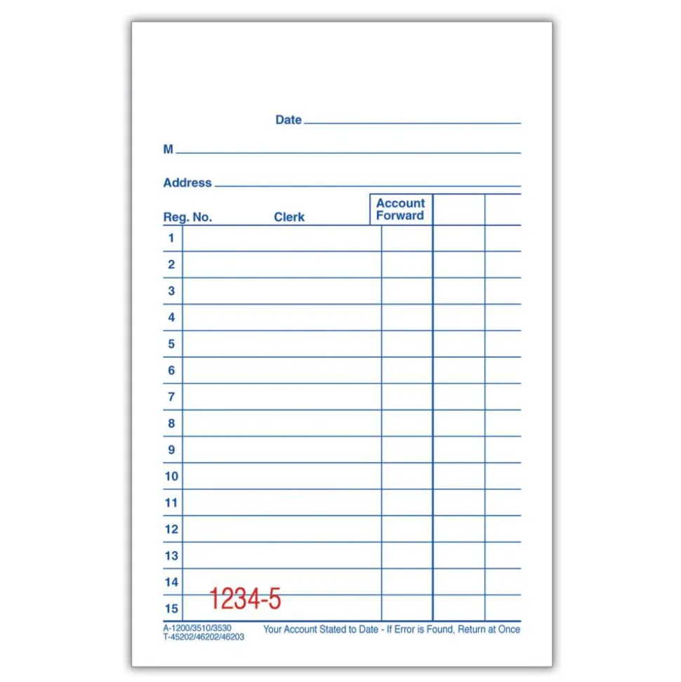 Adams Carbonless 2-Part Sales Book, 3 3/10" x 5 3/5", Pack Of 10