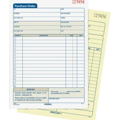 Adams Carbonless Purchase Order Book, 5 9/16