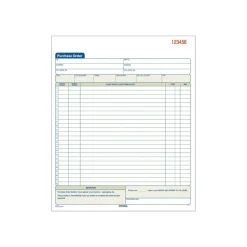 Adams Carbonless Purchase Order Book, 8 3/8" x 10 11/16", 2-Part, 50 Set Pad
