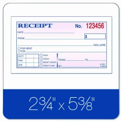 Adams Money/Rent Receipt Book, 5 3/8
