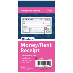 Adams Money/Rent Receipt Book, 5 3/8