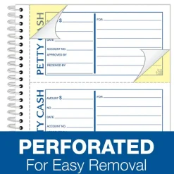 Adams 2-Part Petty Cash Receipt Book, 5 1/2" x 11", Book Of 200 Sets