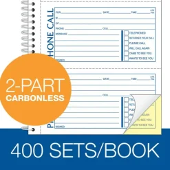 Adams Spiral Bound Phone Message Book, 11