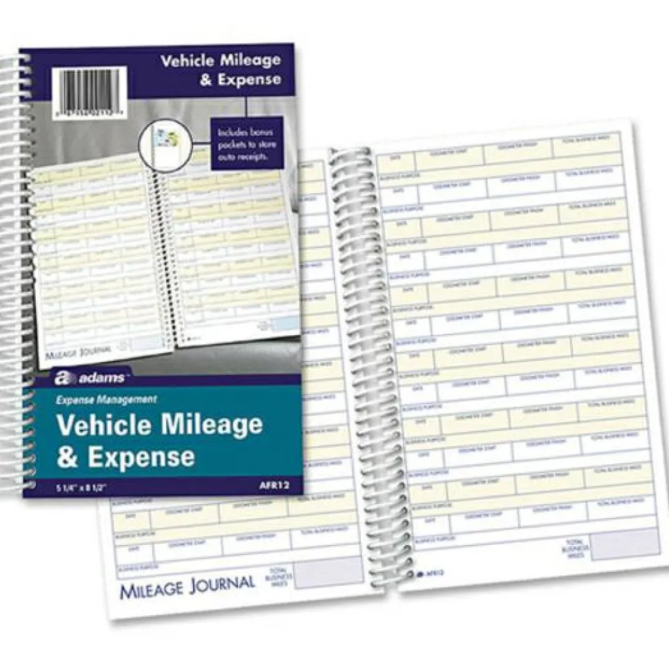 Adams Vehicle Mileage And Expense Book, 5 1/4" x 8 1/2"
