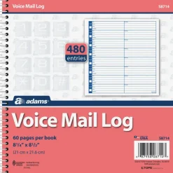Adams Voicemail Log Books, 7 1/2
