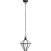 Adara 10" Wide Pendant with Glass Shade in Blackened Bronze/White
