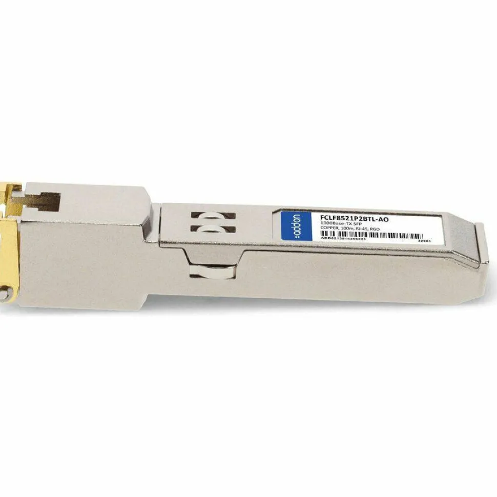 AddOn Finisar FCLF8521P2BTL Compatible TAA 10/100/1000Base-TX SFP Transceiver (Copper, 100m, RJ-45, -40 to 85C)